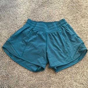 Dark blue Lululemon hotty hot shorts